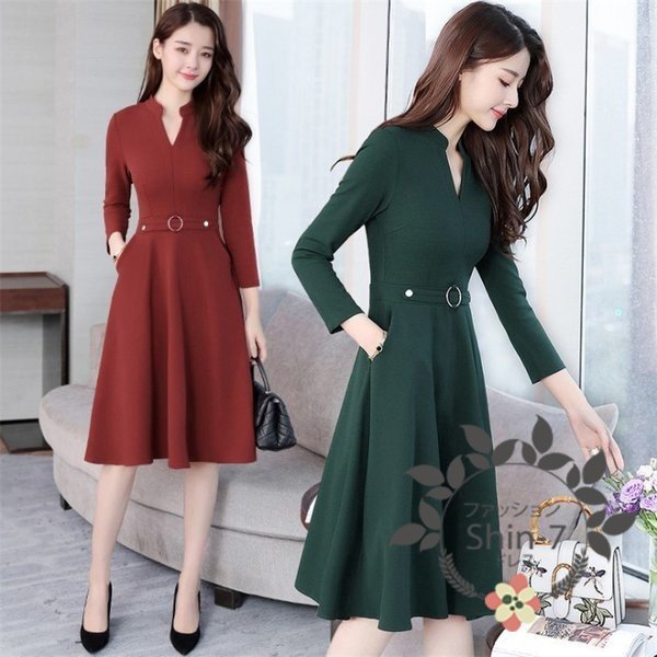 ワンピース レディース フォーマルワンピース ワンピース 結婚式 ドレス 発表会 演奏会 Aライン パーティードレス フレア 上品 Vネック の通販はau Pay マーケット Nature Tree