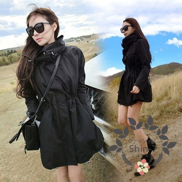 トレンチコート レディース 新作 スプリングコート ショート丈　トレンチコート 定番色 韓国風 ゆったり カジュアル アウター Aラインの通販は