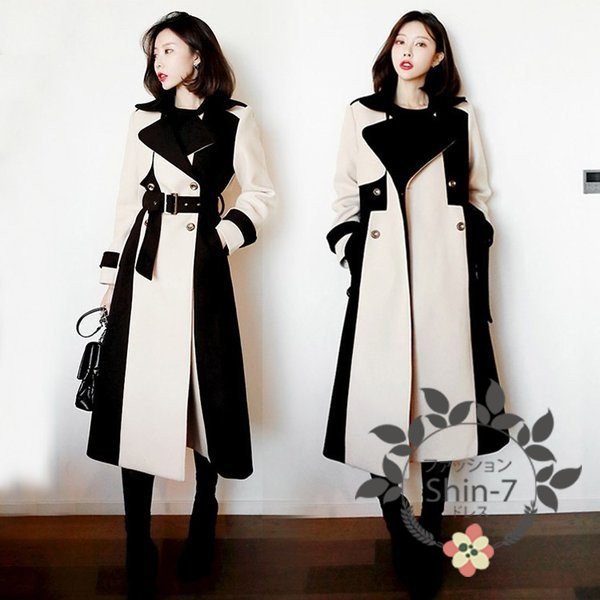レディース ステンカラートレンチコート らしゃ 切り替え スプリングコート トレンチコート ダブル ロング丈 高品質 コート 通勤 アウター ロング丈レディースの通販は 9,930円