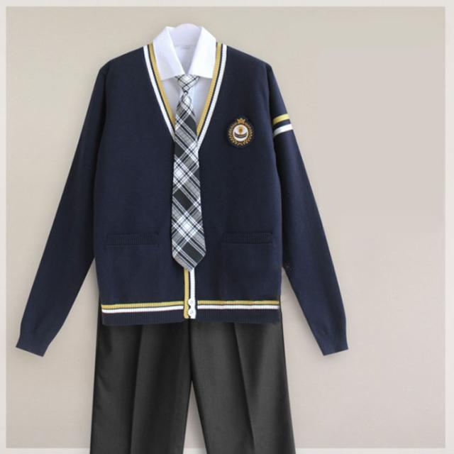 男の子スーツ ズボン 長袖 高校生制服 DK制服 ワッペン 通学 学生服 衣装 発表会 春秋 全20タイプ 男の子 セーター スクールスーツ ネクタイ カーディガ 制服5点セット 仮装 男子高生 コスチューム スーツ シャツ コスプレ_1