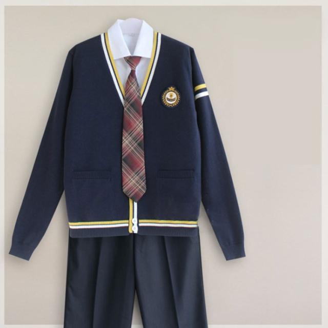 男の子スーツ ズボン 長袖 高校生制服 DK制服 ワッペン 通学 学生服 衣装 発表会 春秋 全20タイプ 男の子 セーター スクールスーツ ネクタイ カーディガ 制服5点セット 仮装 男子高生 コスチューム スーツ シャツ コスプレ_4