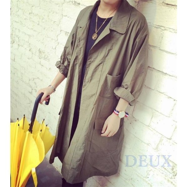 トレンチコートメンズ薄手ロング丈アウター秋uvカットラッシュガードジャケット夏の通販はau Pay マーケット Oneleaf