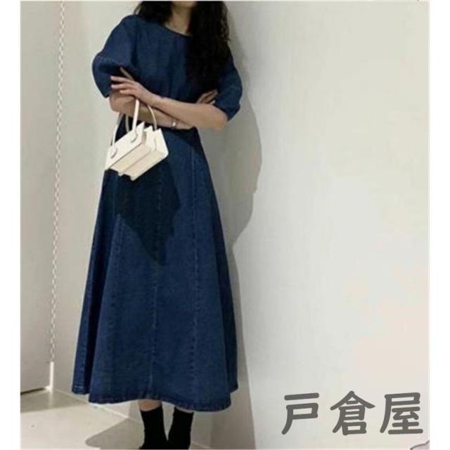 かわいい 韓国 原宿 デニム ダメージ パンク ワンピース