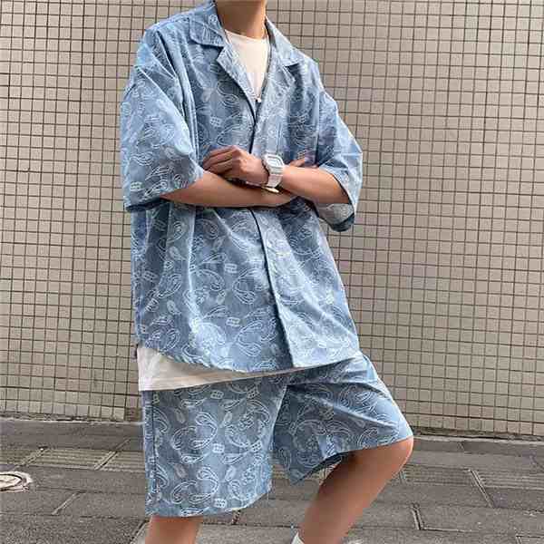 Amazon | [Shopyruder] アロハシャツ 上下セット メンズ 大きい