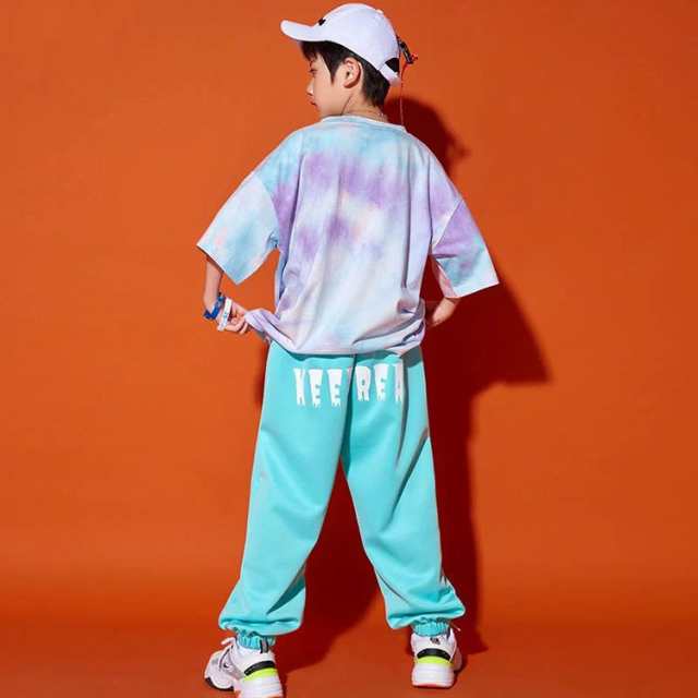 キッズ ダンス衣装 セットアップ ヒップホップ HIPHOP 子供服 Ｔシャツ