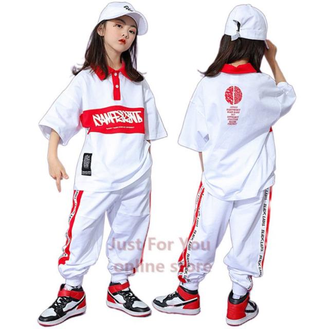 キッズ ダンス衣装 ヒップホップ 男の子 女の子 夏 ポロシャツ tシャツ 韓国 HIPHOP トップス ストリート 応援団 ジュニア ダンス衣装 練習着の通販は