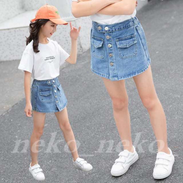 韓国子供服 女の子 ボトムス ショーツ デニム キッズ デニムショート