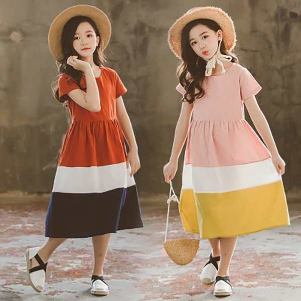 ワンピース レースドレス 半袖 夏 韓国子供服 ジュニア dress 通学/通園 ワンピ キッズ用プルオーバー 韓国 子ども服 春 秋 女の子 キッズ用の通販は