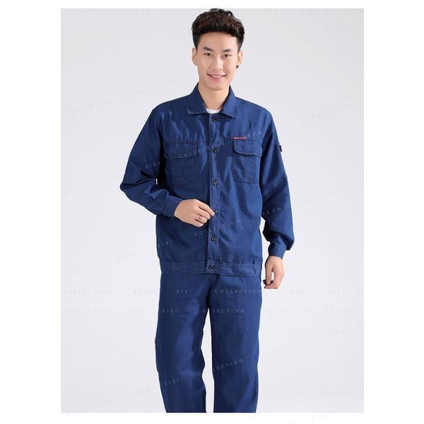 作業服作業着長袖上下セットデニム作業服ワークマン長袖ワーク