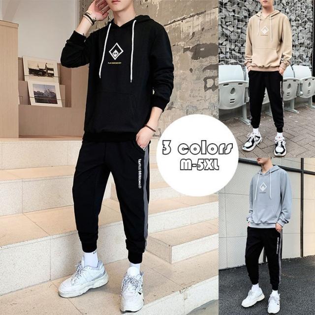 セットアップ メンズ スウェット ジャージ ジョガーパンツ プリントパーカー フード付き カジュアル 運動服 部屋着 アウトドア 2点セットの通販はau Pay マーケット Oneleaf