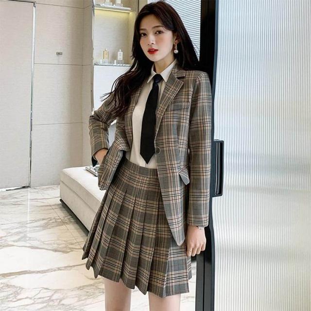 上下セット スーツ 長袖 卒業式 女子 学生 ジャケット プリーツ