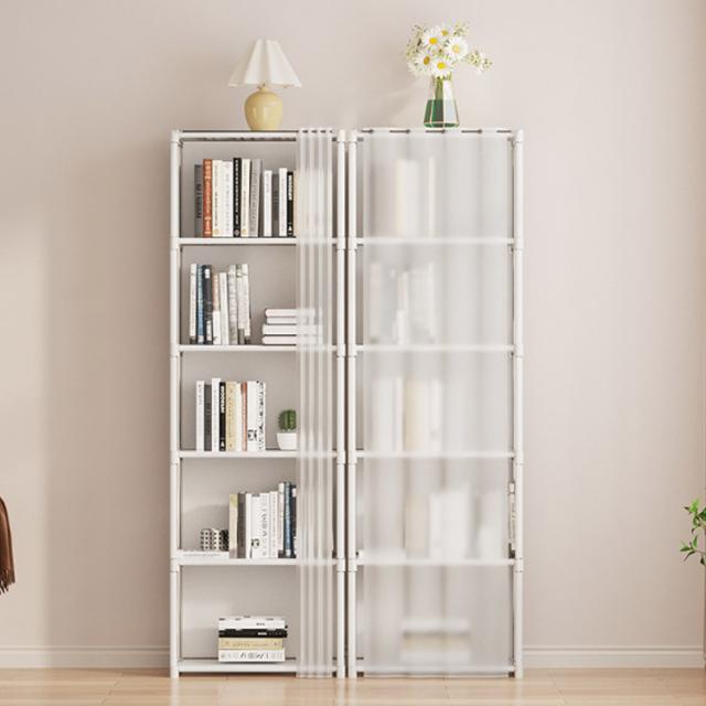 【美品】本棚 漫画棚 ホワイト 大容量 Amazon｜本棚 大容量 5段 6段 2連 本棚 防塵 扉付き 白 黒 収納