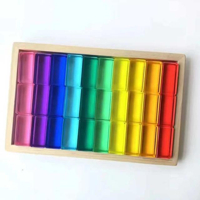 ジュエル積み木 ジュエル積み木 クリア 積み木 知育玩具 キューブ型