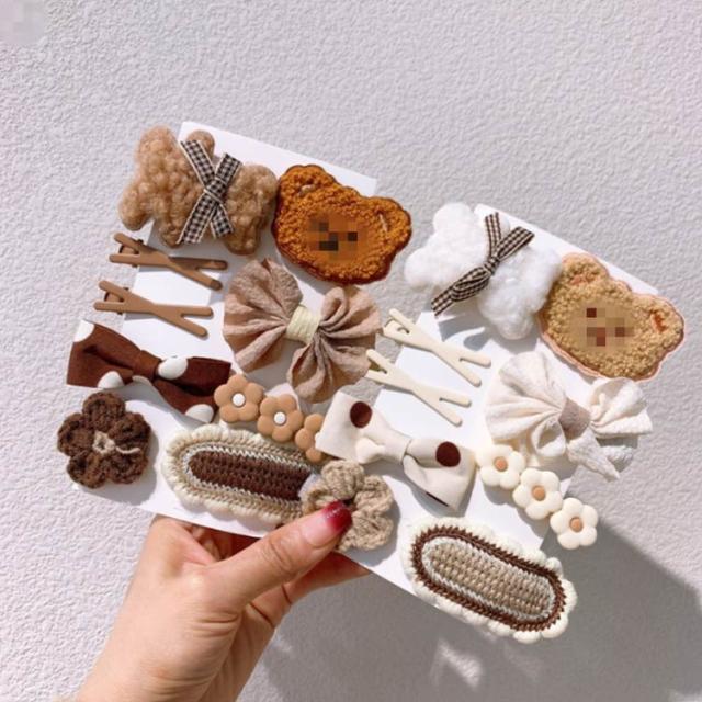 パッチン留め クマヘアピンセット キッズ 子供 ヘアクリップ