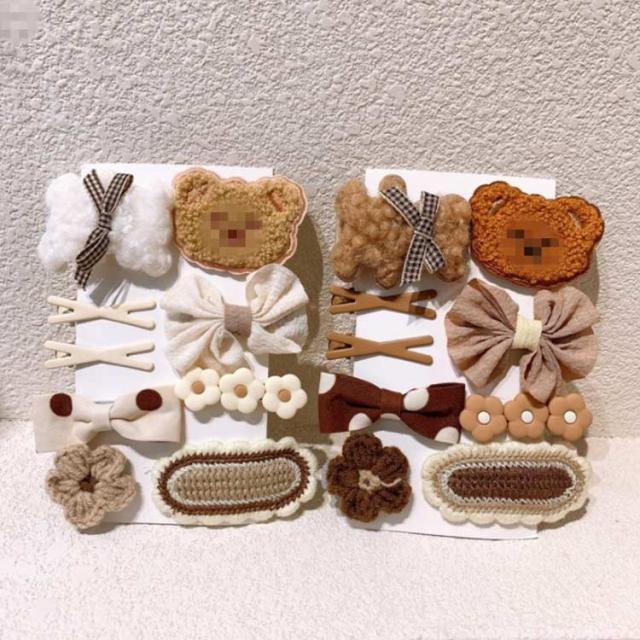 パッチン留め クマヘアピンセット キッズ 子供 ヘアクリップ