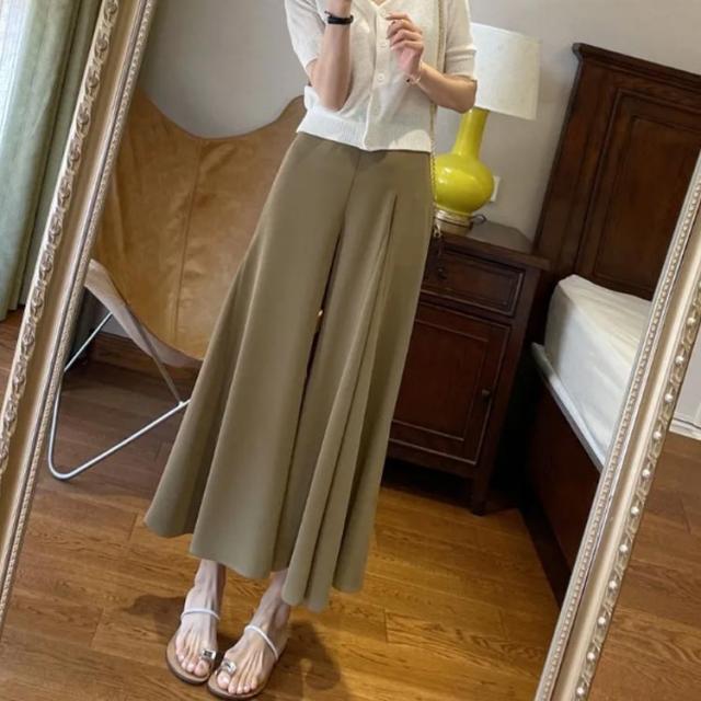 ガウチョパンツ スカーチョ ワイドパンツ レディース 薄手 ガウチョ パンツ 九分丈 きれいめ 黒 春 秋 ロング コーデ かわいい タウン シの通販はau Pay マーケット 松島本舗