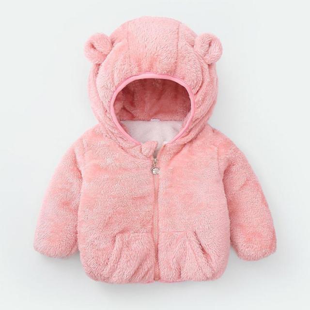 コート ベビー 裏ボア 厚手 裏起毛 着ぐるみ 子供 ジャケット 長袖 フード付き ジップアップ フロントファスナー開閉 暖かい 防寒着 保温 防寒 可愛い 全5色 コート