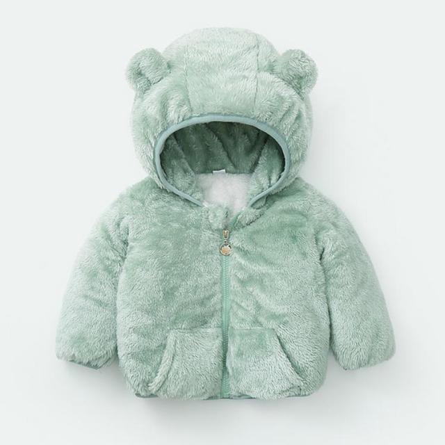 コート ベビー 裏ボア 厚手 裏起毛 着ぐるみ 子供 ジャケット 長袖 フード付き ジップアップ フロントファスナー開閉 暖かい 防寒着 保温 防寒 可愛い 全5色 コート