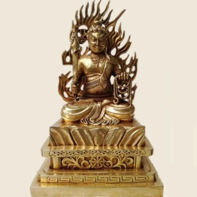 不動明王 像 不動明王像 仏像 黄銅製 高約33cm×幅20cm×