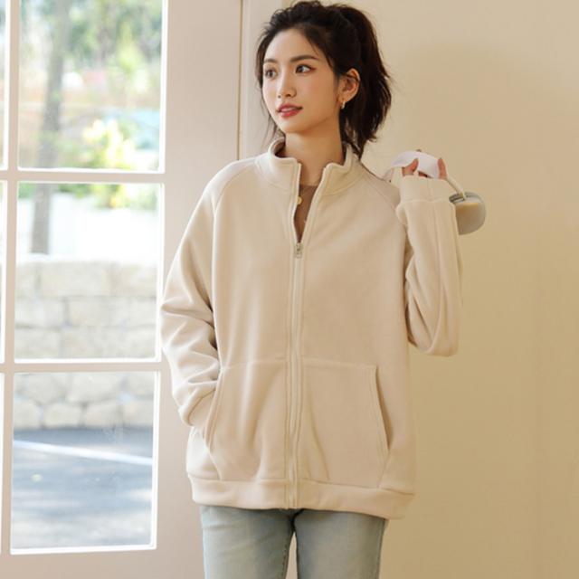 送料無料 フリースジャケット レディース おしゃれ ジャケット アウター もこもこ ふわふわ カジュアル 無地 スタンドネック フルジッの通販はau Pay マーケット 松島本舗