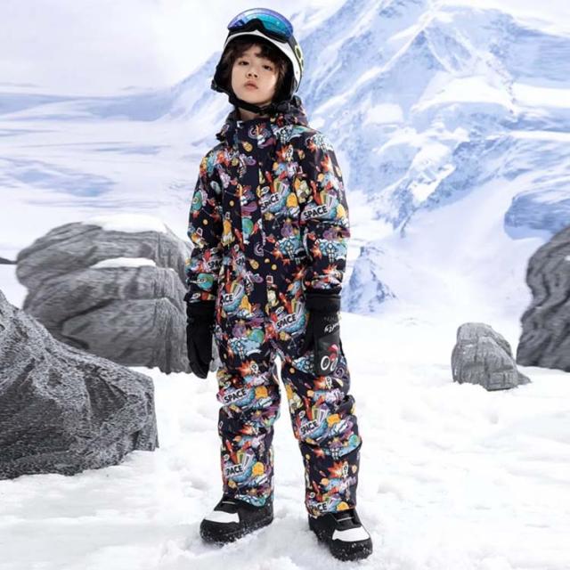 送料無料 スキーウェア キッズ 撥水 つなぎ ベビー 男の子 女の子 ジャンプスーツ 防寒 アウター ジャケット フード スノーウェア 子供服 スノーボードウェア 中綿 冬 雪遊び 幼稚園 保育園 雪 冬 アウトドア 可愛い 子供服_4