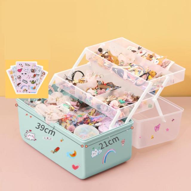 ジュエス 子ども 子供 大容量 持ち運び 可愛い Diyシール1枚付き アクセサリー 収納ボックス Xlサイズ 収納 小物収納 髪飾り ピアス収納 の通販はau Pay マーケット 松島本舗
