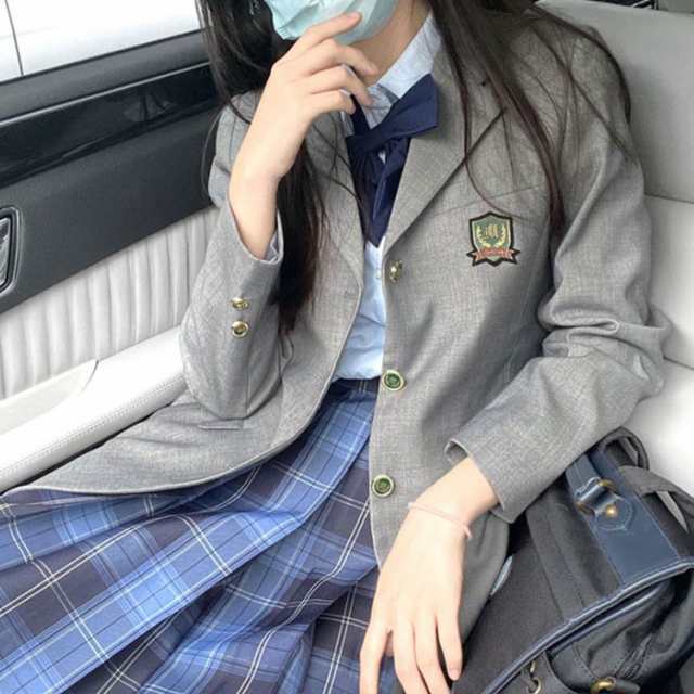 制服 5点セット 女の子 スーツ セット 女子高校生 jk服 女子高生 スクール 制服 上下セット スカートスーツ スカート 長袖シャツ ブレザー リボン バッジ 中学生 高校生 学生服 コスプレ衣装 コスチューム 仮装 可愛い レディース フォーマル 文化祭 卒業式 学園祭 発表会の通販は