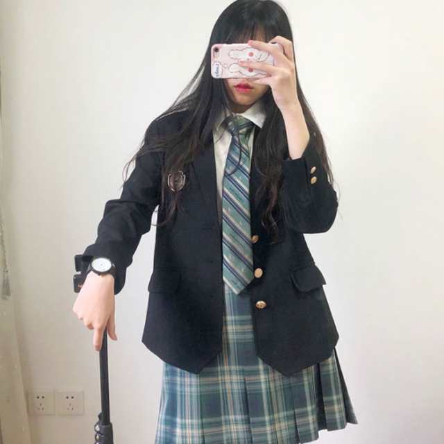 制服 5点セット 女の子 スーツ セット 女子高校生 jk服 女子高生 スクール 制服 上下セット スカートスーツ スカート 長袖シャツ ブレザー リボン バッジ 中学生 高校生 学生服 コスプレ衣装 コスチューム 仮装 可愛い レディース フォーマル 文化祭 卒業式 学園祭 発表会の通販は