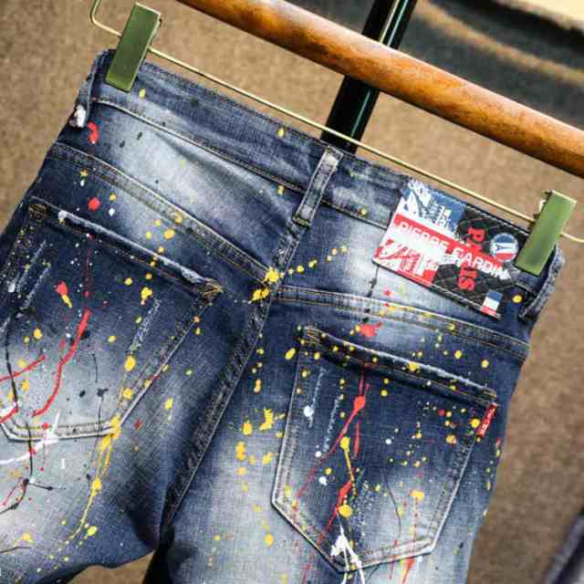 デニムパンツ メンズ ジーンズ ダメージ クラッシュ