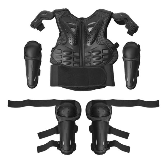 キッズ プロテクター 胸部 肩 腹部 腰 膝 腕 守る 5点セット ボディ