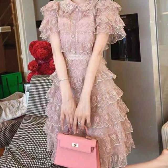 ☆半袖☆ティアード フリル ミ二丈 ワンピース パーティ ドレス ☆半袖☆ティアード フリル ミ二丈 ワンピース パーティ ドレス