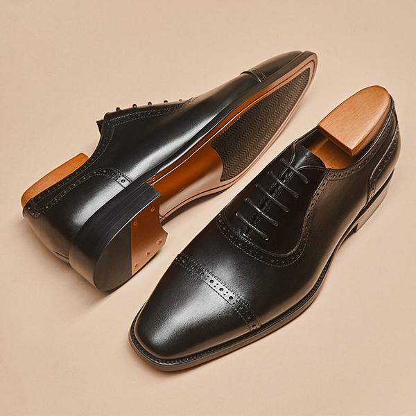 ビジネスシューズ メンズ 革靴 紳士靴 仕事靴 ドレスシューズ ブローグ
