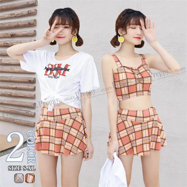 水着 レディース 3点セット ビキニ ママ水着 チェック柄 オシャレ 海水浴 温泉 ビーチ ファッション 大人 代代 紫外線カット ゆったの通販はau Pay マーケット Apaapa