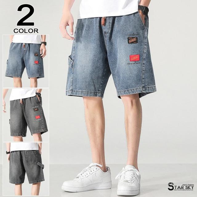 ショートパンツ メンズ デニムパンツ カーゴパンツ ジーンズ ハーフパンツ リボン付き 短パン 大きいサイズ 夏 父の日の通販はau Pay マーケット Apaapa
