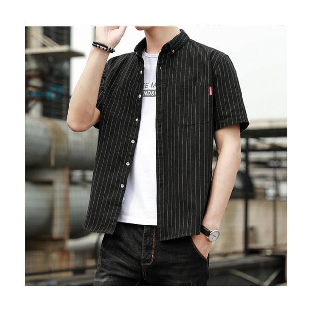 ストライプシャツ 半袖 メンズ カジュアルシャツ シャツ ストライプ 開襟シャツ 柄シャツ トップス ゆったり 父の日 夏の通販はau Pay マーケット Apaapa