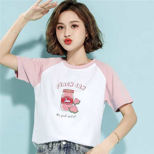 Tシャツ 半袖 レディース 可愛い カジュアル 夏tシャツ オシャレ夏用 韓国風 プリント 綿 夏tシャツ 女性tシャツ ゆったり 通勤の通販はau Pay マーケット Maicy Rose