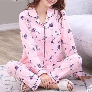 パジャマ レディース 長袖 長ズボン 上下セット セットアップ 薄手 前開き 綿 春夏秋 ルームウェア 部屋着 寝巻き おしゃれの通販はau Pay マーケット Maicy Rose