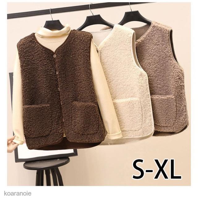 フリースベスト レディース ゆったり モコモコ ジレ 厚手 前開き ジップアップ アウター ノースリーブ 冬物 防寒 カジュアル 可愛い オシの通販はau Pay マーケット Maicy Rose
