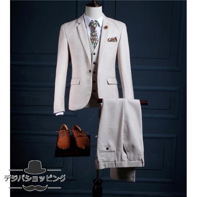 大きいサイズ 一つボタン スーツ ジャケット パンツ ベスト フォーマル 3ピーススーツ 紳士用スリムメンズ 結婚式ol通勤50代30代40代 リの通販はau Pay マーケット Maicy Rose
