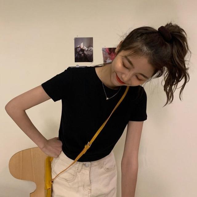 カットソー 半袖 レディース ショート丈 ラウンドネック トップス 女性 裾クロス Tシャツ ヘソ出し プルオーバー 無地 上品 可愛い フロの通販はau Pay マーケット Maicy Rose