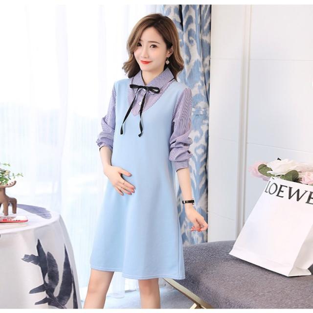 マタニティー服 ワンピース 春秋 長袖 ゆったり 体型カバー マタニティー 妊婦服 事務服 着痩せ 新作 産前産後 大きいサイズの通販はau Pay マーケット Maicy Rose