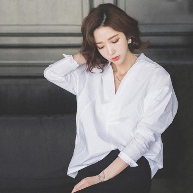 ブラウス レディース 春夏 長袖ブラウス 白シャツ韓国風トップスvネックブラウス シャツ おしゃれ フォーマル 通勤 ブラウス 着痩せの通販はau Pay マーケット Maicy Rose