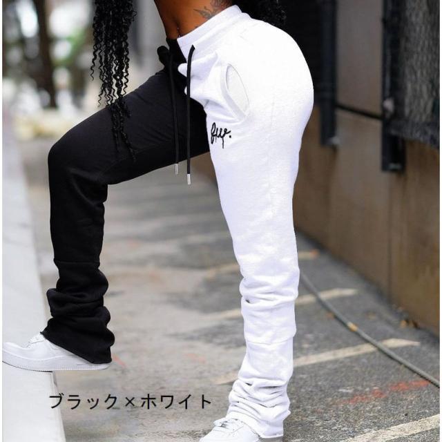 ロングパンツ 丈長め 10分丈 ストレート スリム アシンメトリー レディース 女性 ボトムス 長ズボン ハイウエスト 腰ひも ウエスト紐 ドの通販はau Pay マーケット Maicy Rose