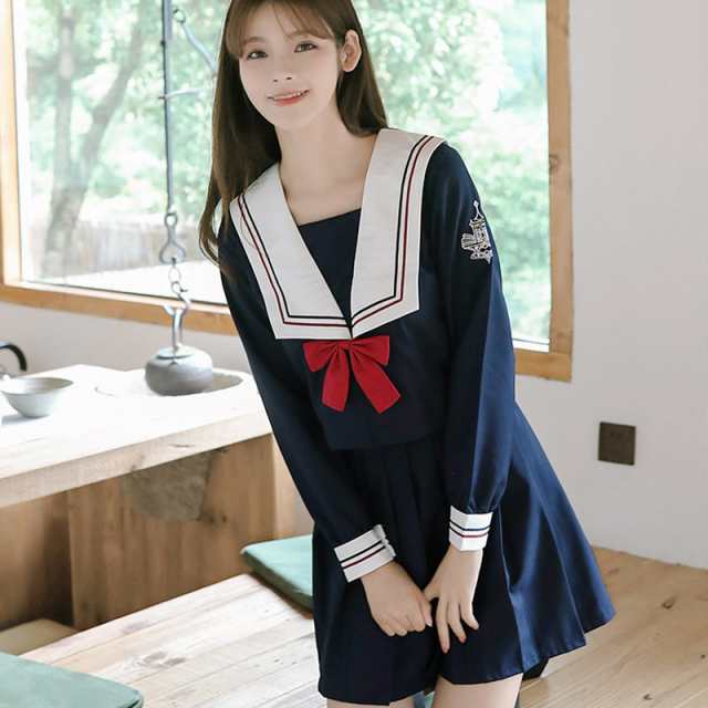 新入荷 女子JK制服 セーラー服 関西襟 刺繍 フリルスカート 学生服 コスプレ衣装 コスチューム 仮装 高校生 大人 入学式 発表会 文化祭  の通販はau PAY マーケット - maicy rose