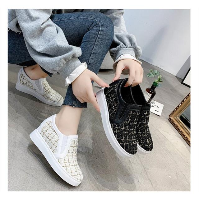 インヒールスニーカー ローカット レディース 白靴 スリッポン カジュアル 歩きやすい ファッション 通学 通勤 婦人靴 美脚 30代 40代の通販はau Pay マーケット Maicy Rose