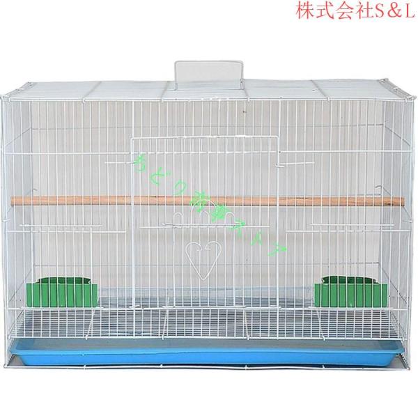 鳥籠 インコ 鳥かご ケージ 大型 、鳥かご ケージ ステンレス 、安い鉄製の鳥かご、室内旅行用のオウムのかごS＆Lうさぎのリス、3サイズ (Color : 白 Size:40*3