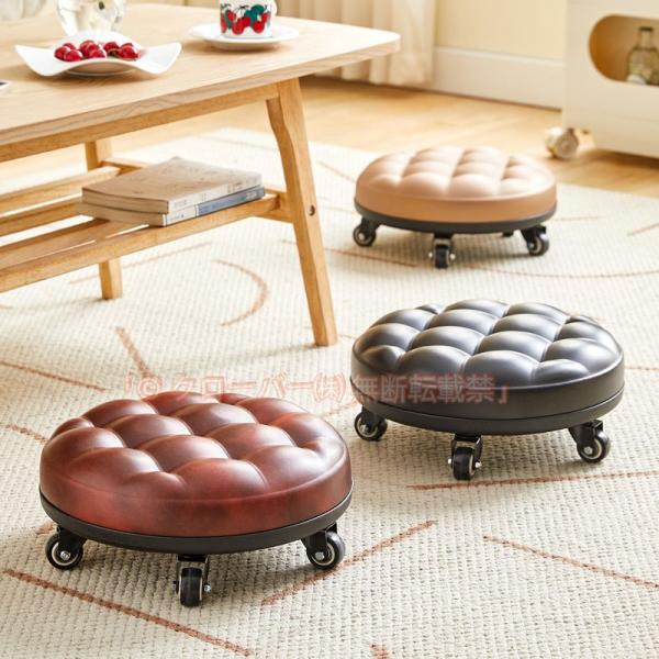 ロースツール 低床椅子 作業用スツール ワーキングチェア キャスター付き ミニ 低め クローバー株式会社 フットケアスツール 丸椅子 作業椅子 低所作業 イス レザー調