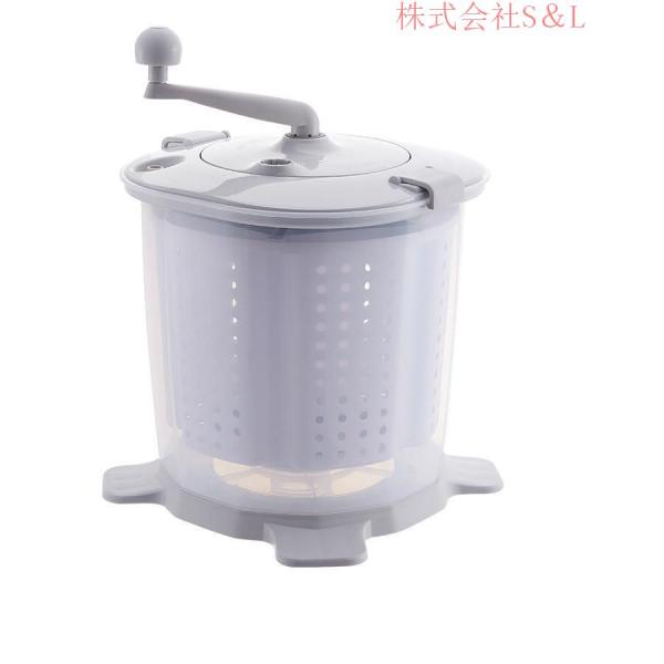 小型洗濯機 脱水機能付き手で回す強力脱水機手回し式ポータブル洗濯機 脱水機 手回し洗濯機 洗濯機 株式会社S＆L手動クランクハンドル付き乾燥機