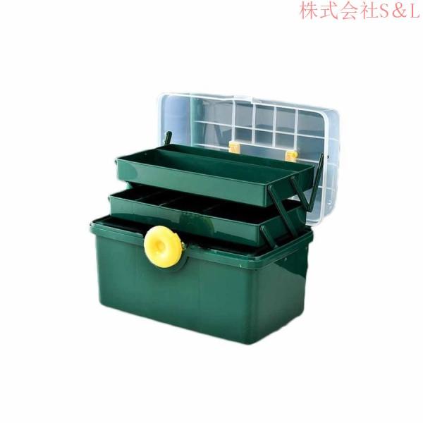 救急箱薬箱おしゃれ大容量折り畳み式3段ハンドル付き薬入れ小物入れ軽量S＆L持ち運びツールボックス裁縫箱工具箱道具箱大容量災害用多機能収納ケー