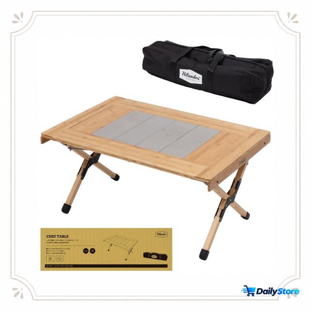 【送料無料】Hilander(ハイランダー) キャンプテーブル CHEF TABLE(シェフテーブル) アウトドアテーブル ナチュラル